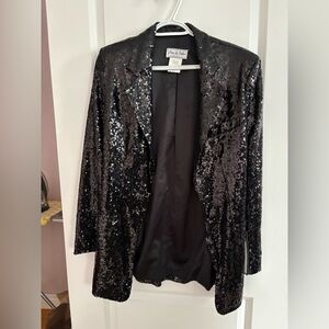 Black Sequin Blazer Jacket